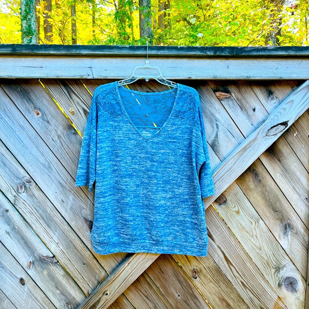 Torrid Blue Soft Plush V-Neck Sweater